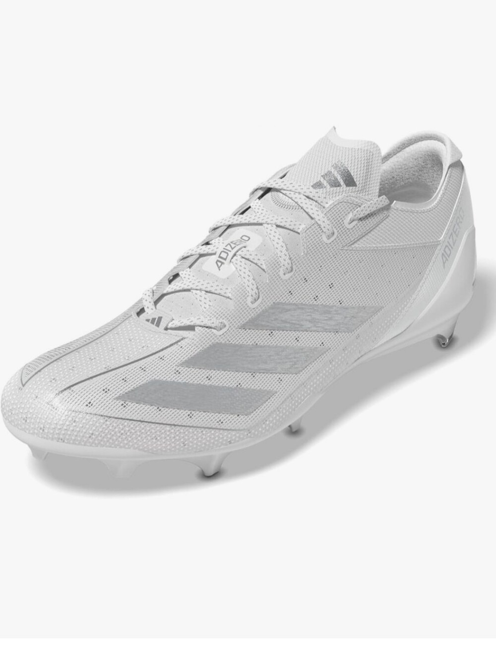Mens Adidas Adizero Sprint Spike Football Cleats - White/Silver